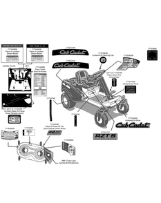 Part Location Diagram of 777I23745 MTD LBL-DECK HEIGHT